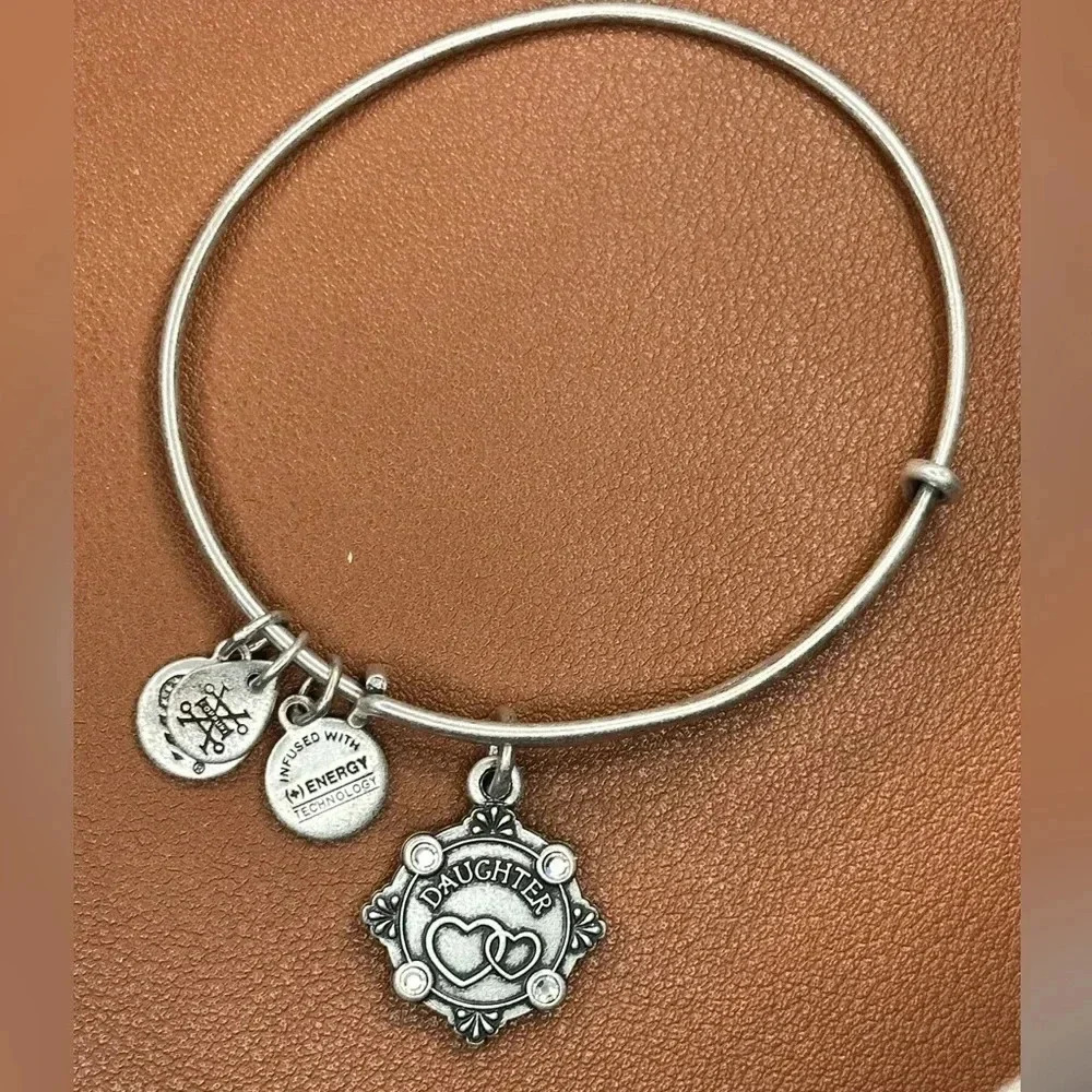 Alex and Ani Because I Love You Daughter Bracelet with Gems